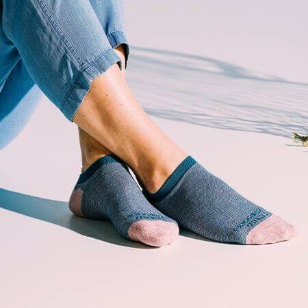 Sneakersokken blauw caviar van Healthy Seas Socks