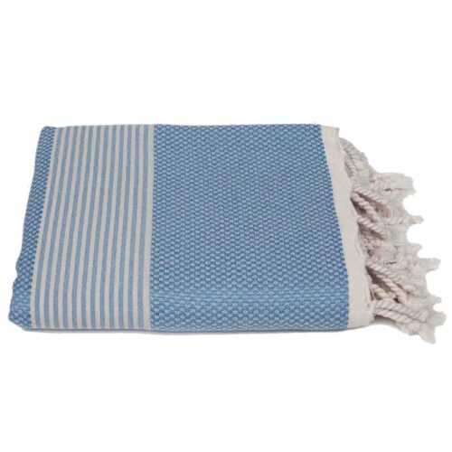 happy towel bamboe hamam handdoek lichtgrijsblauw