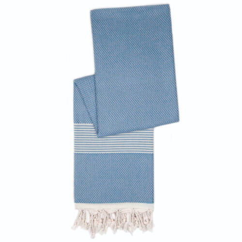 happy towel bamboe hamam handdoek lichtgrijsblauw