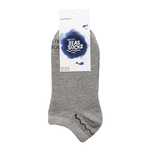 healthy seas socks grijze sneaker sok asp