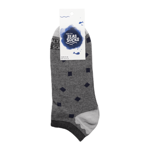 healthy seas socks grijze sneaker sok ealpout