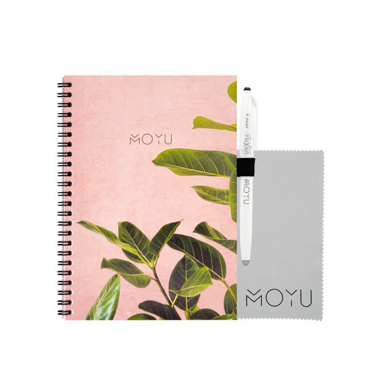 moyu A5 notebook steenpapier pink planter