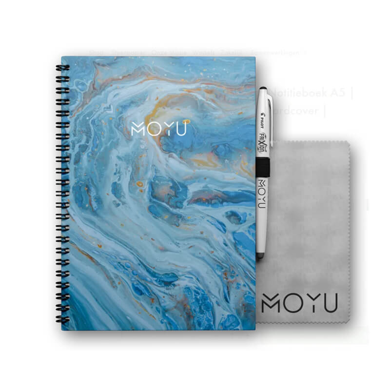 moyu A5 notebook steenpapier dip die blauw