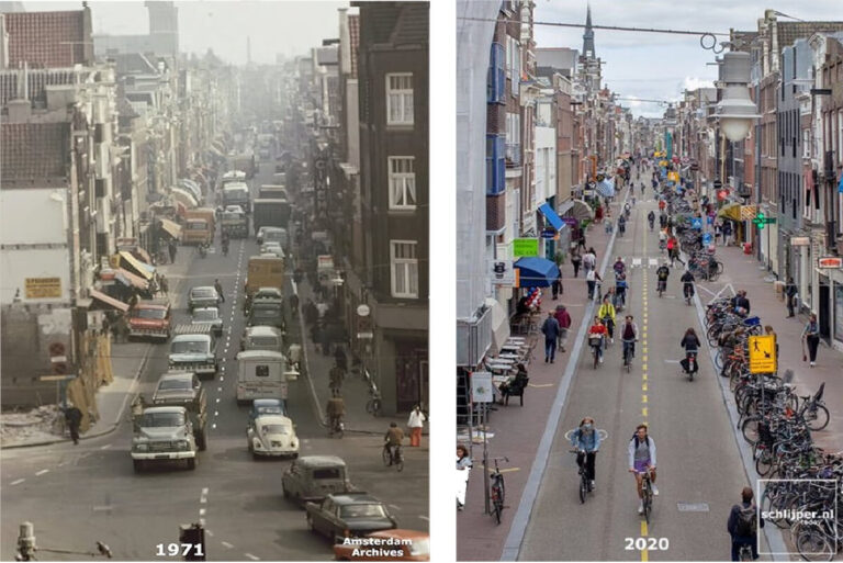 Straatbeeld Amsterdam jaren 70 tot nu