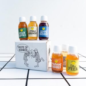 proefpakket siroop van gered fruit 'Taste of Bunker' - Roze Bunker