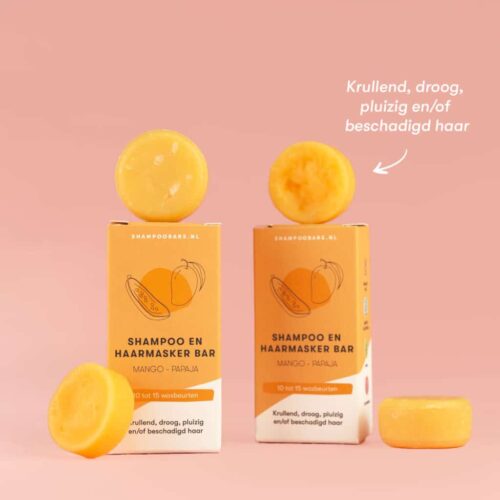 shampoobars shampoo-haarmasker-bar-mango-papaja